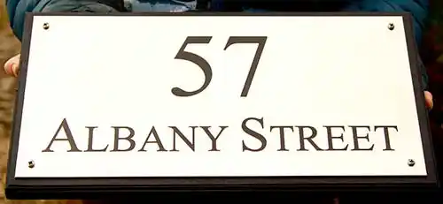 Brass House Sign
