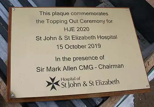 Engraved Brass Opening Sign