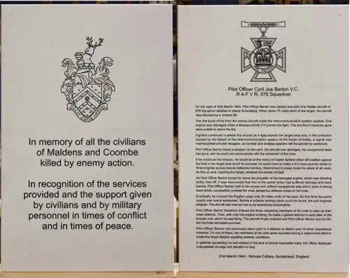 Informative War Memorial Plaques