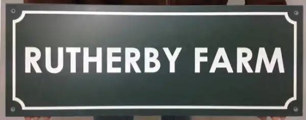 Corian is available in about 12 colours. Engraved Corian Farm Sign