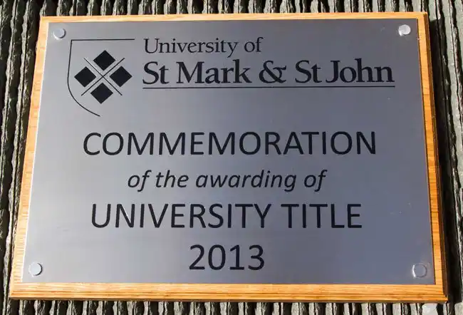 St Mark & St John Stainless Steel Plaque