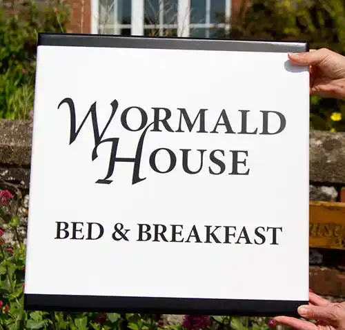 Black and White Painted Sign