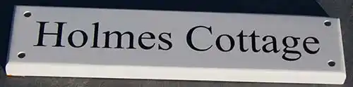 Painted Sapele House Sign