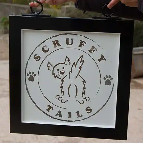 The printed panel can be in full colour Black framed sign with printed panel