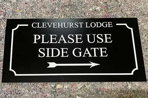 These are also available in other colours Reflective Sign With Arrow
