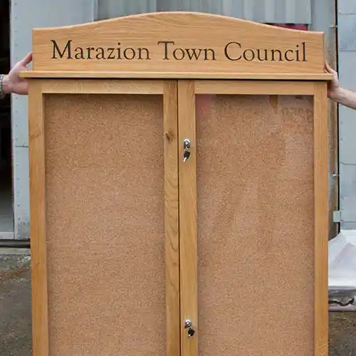 We have outdoor notice boards in wood and metal. Notice Boards