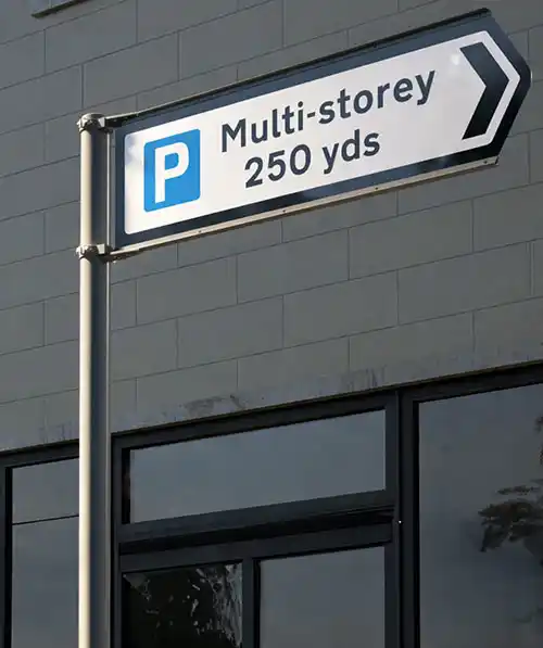 Durable entrance sign for visitor attraction. Aluminium Post with Sign