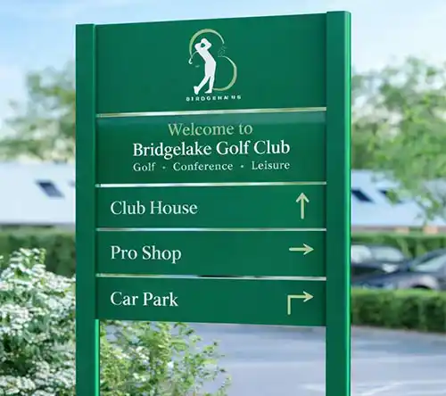 Post Mounted Aluminium Sign with Hidden Fixings