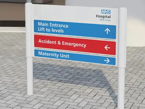 White Aluminium Sign