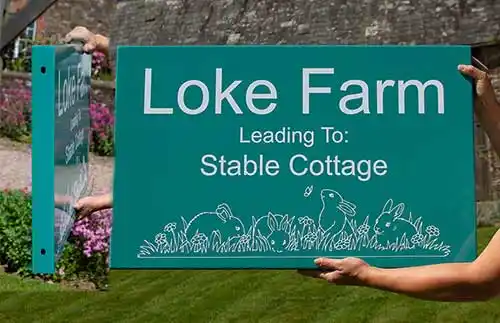 Double Sided Tray Sign