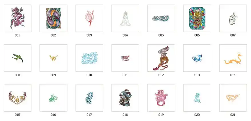 Full colour images of dragons and wizards