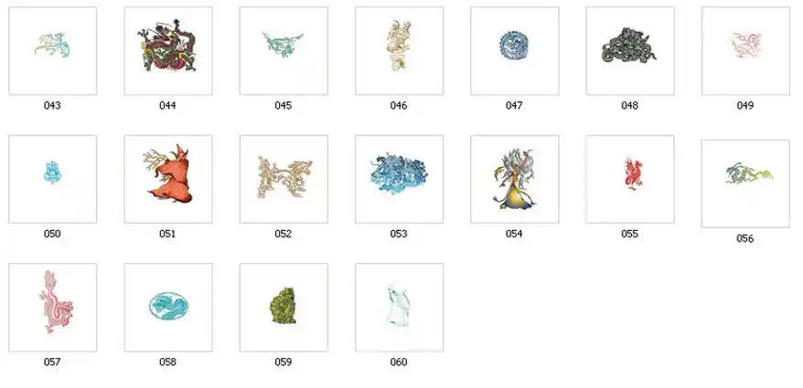 Full colour images of dragons and wizards