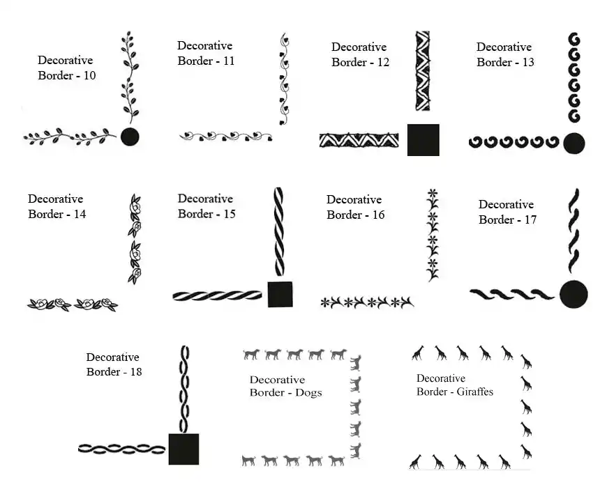 Decorative borders