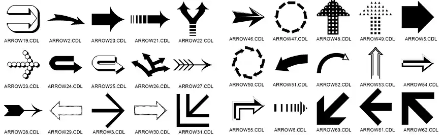 Arrow designs, directional signs and symbols (Set 2)