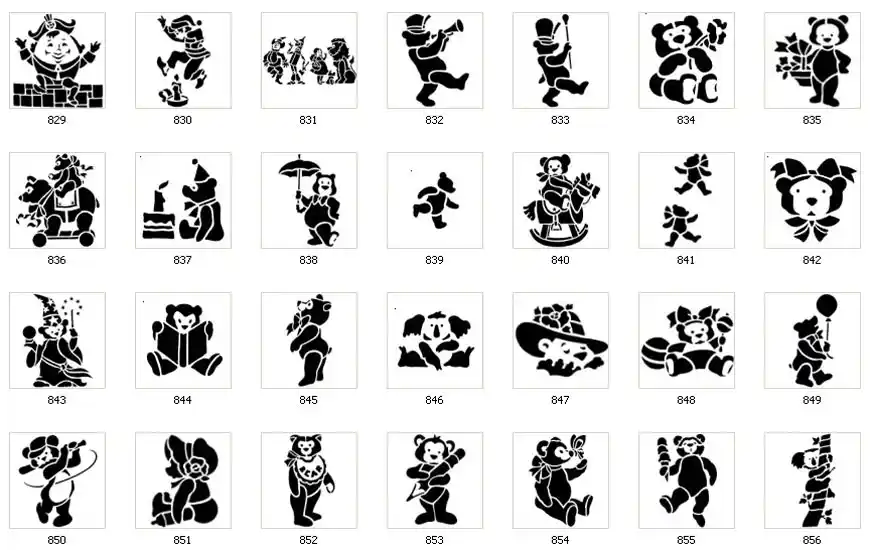 Fun childrens stencil designs