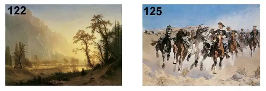 Full colour Wild West images, cowboys and native American Indians