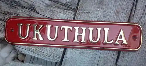 Cast Brass Rectangle House Nameplate  B1