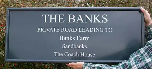 These are very durable signs Aluminium Sign with Bullnose Eding