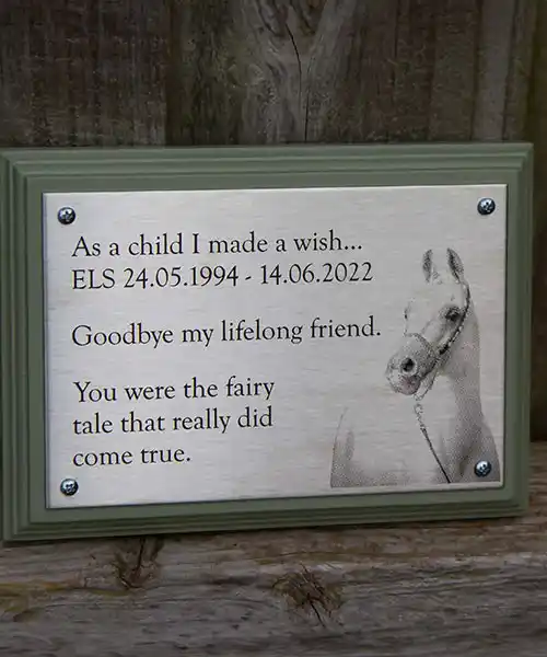 Fitted to a painted backing board. Etched Stainless Steel