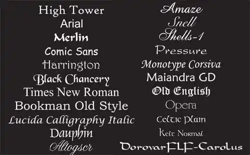 Popular Fonts