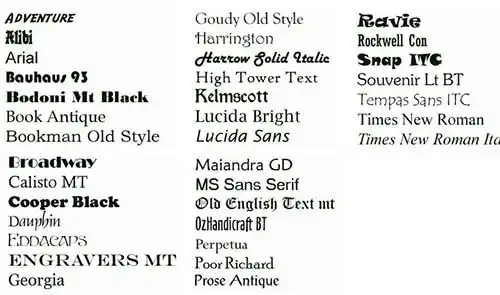 More Fonts