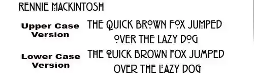 Rennie Mackintosh Font