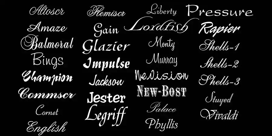 More Script Fonts