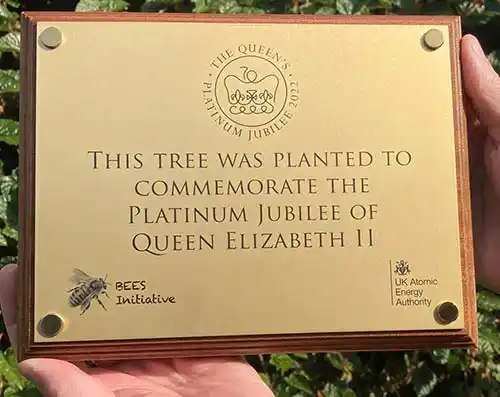 Gold Anodised Aluminium Plaque