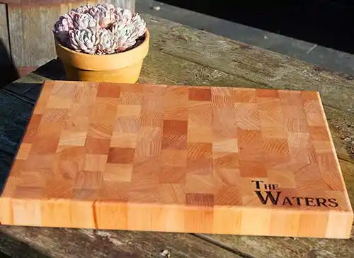 These can be personalised as you please. Butchers Block Chopping Board