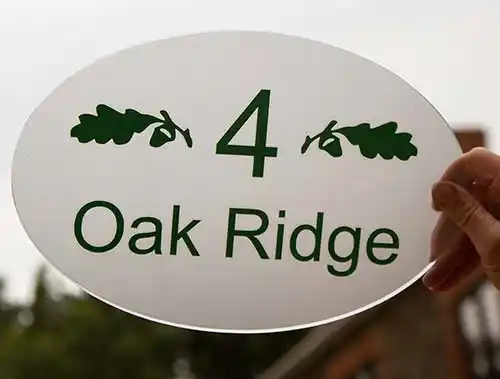 Clear Arylic Address Sign