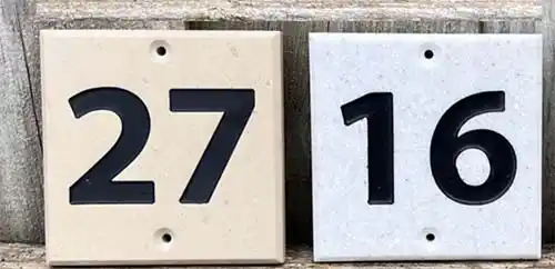 Engraved Corian Door Numbers