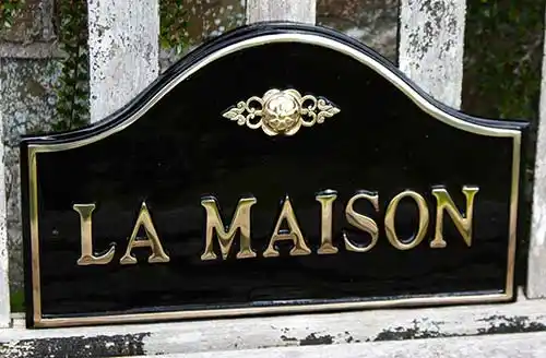 Cast Brass House Sign