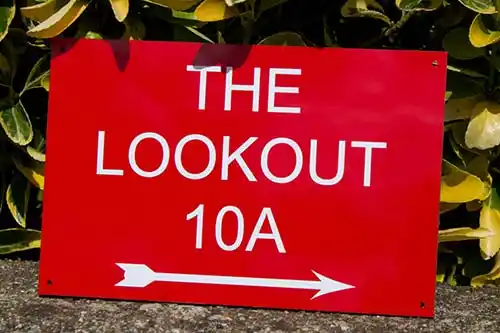 Simple Red House Sign