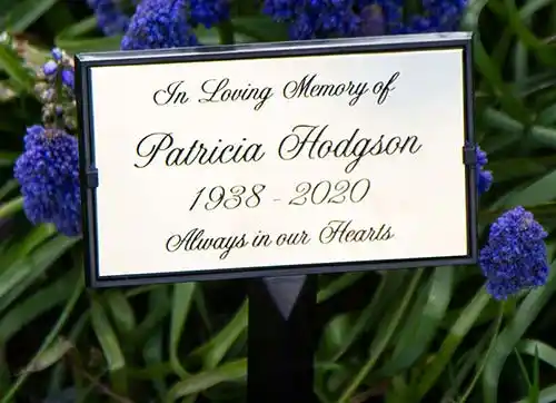 Memorial Plaque with Tree Stake