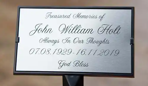 Steel Effect Acrylic Laminate Plaque Holder with Plaque