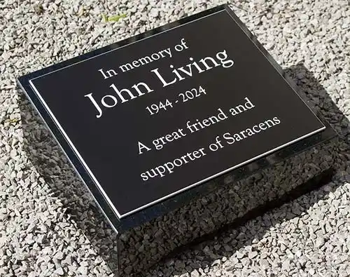 Black Granite Wedge with Acrylic Plaque