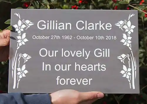 Slate Memorial Plaque