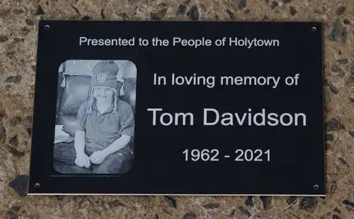 Black Aluminium Memorial Plaque