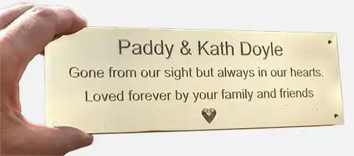 A Lovely Memorial Plaque