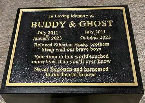Cast Bronze Pet Memorial