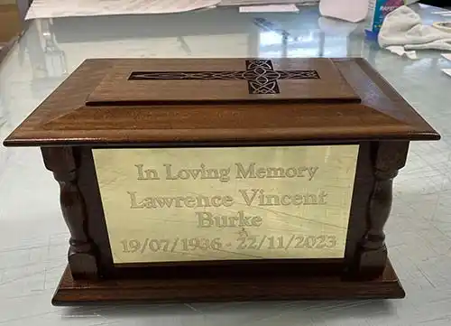 Mahogany Ashes Casket