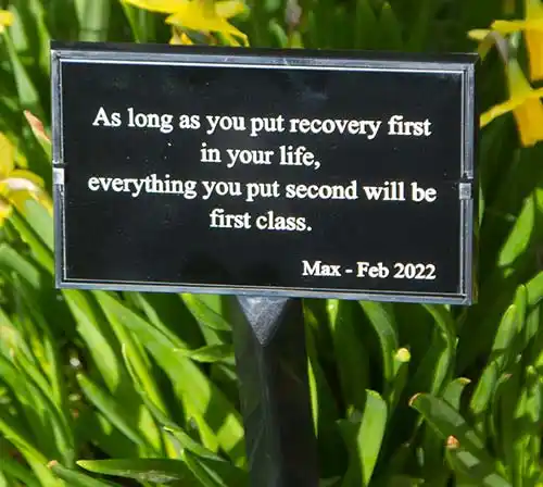 Black Acrylic Plaque - White Text