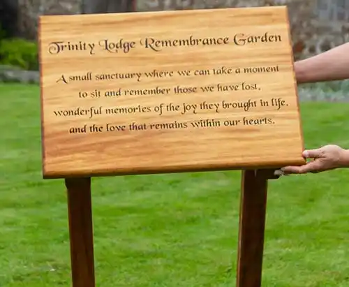 Wooden Memorial on Posts