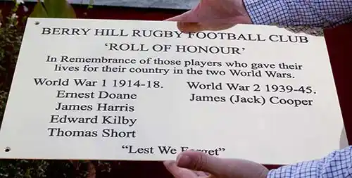 Engraved Brass Memorial