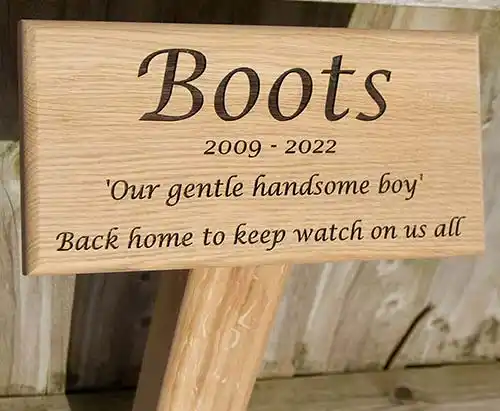 Wooden Pet Memorial