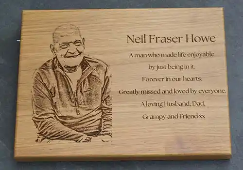 Wooden Memorial Plaque