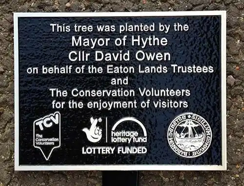Aluminium Plaque on a Tree Stake