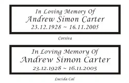 More Fonts for Cast Bronze and Cast Aluminium