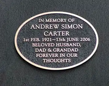 Oval Cast Memorial Plaque