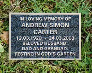 Cast Bronze Memorial